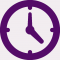 clock-icon A képen egy óra ikonja látható az IUB™ Rézgyöngy jellegzetes lila színében